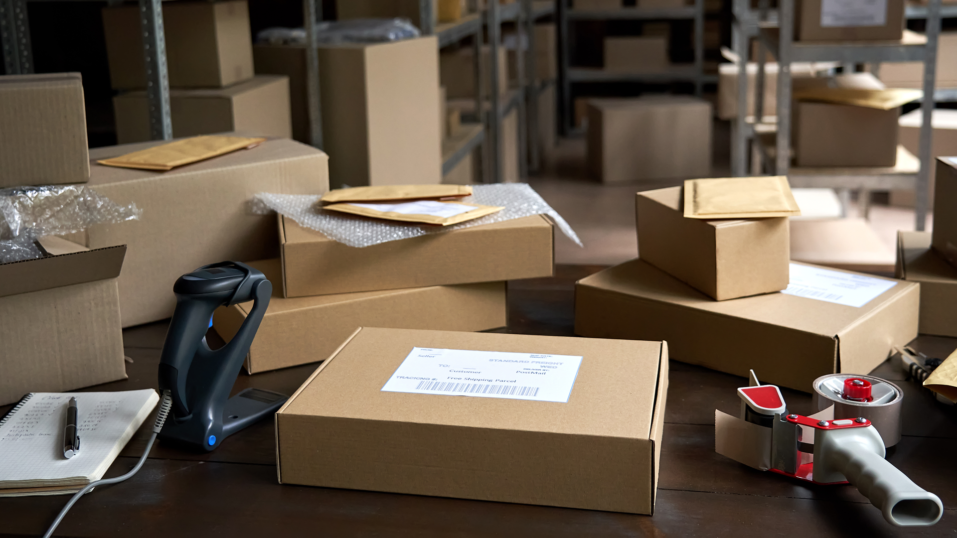 Kutije, folije, trake i zaštitni materijal za sigurno i uredno pakiranje svake pošiljke